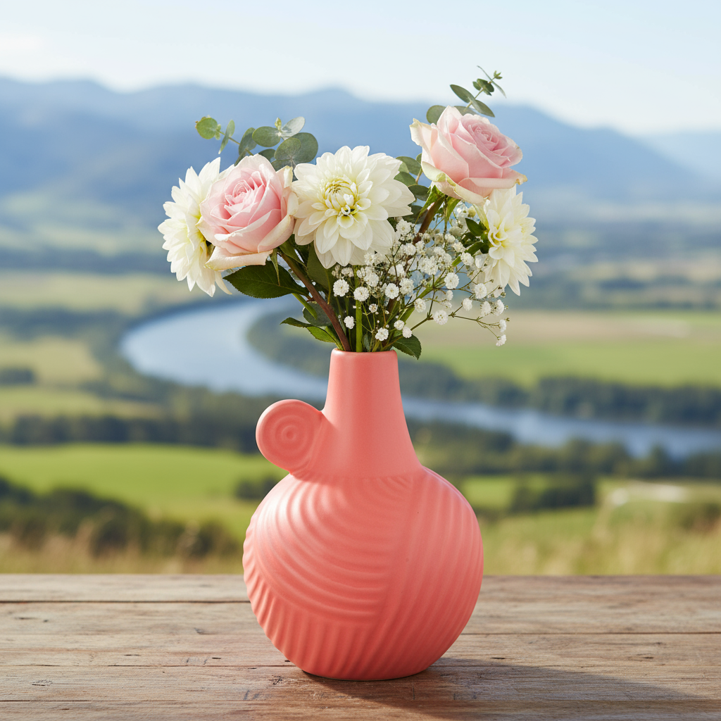 Clementine Ceramic Round Bellied Vase