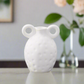 Vetra Dimpled Ring-Handled Ceramic Vase