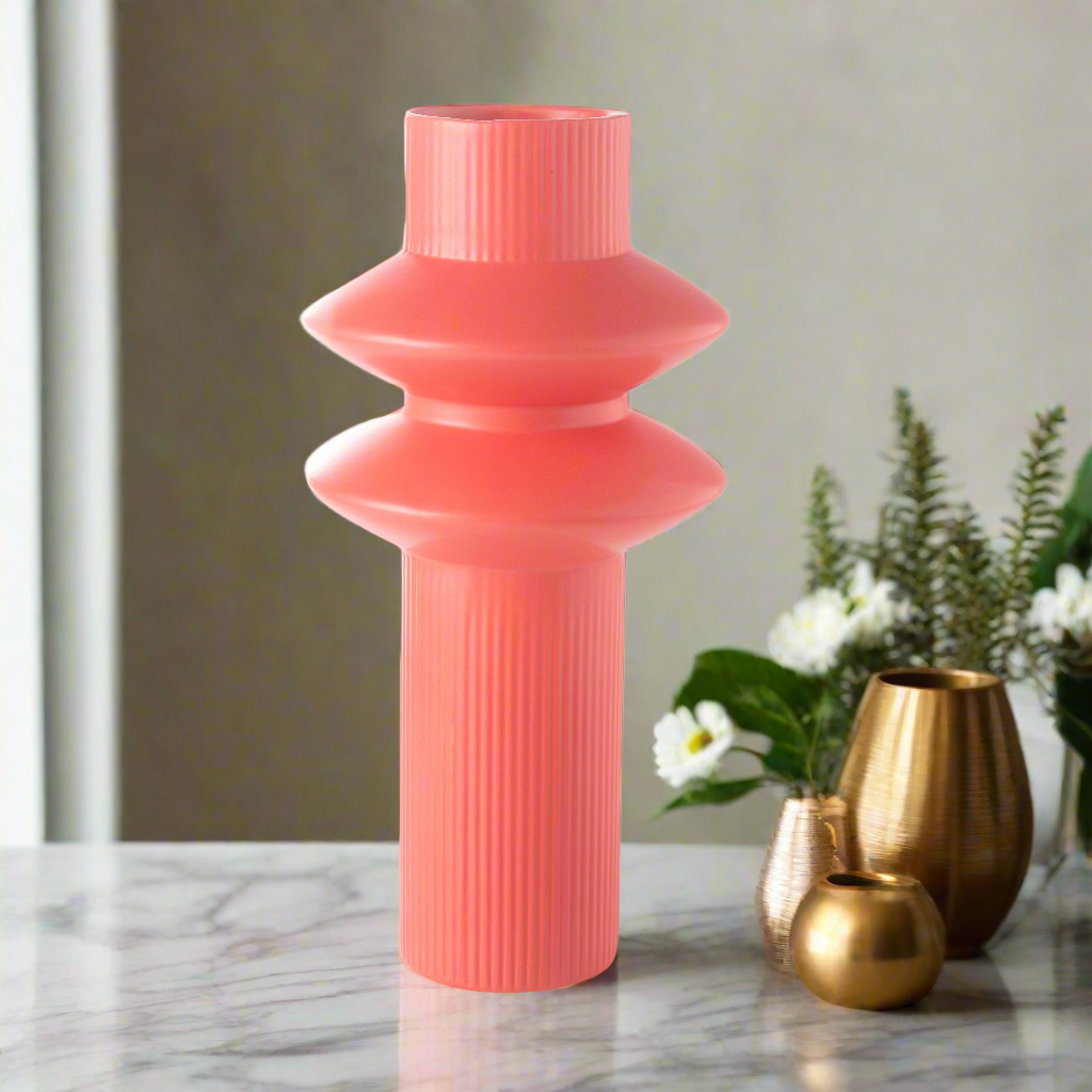 Saucera Ceramic Round Pipe Vase