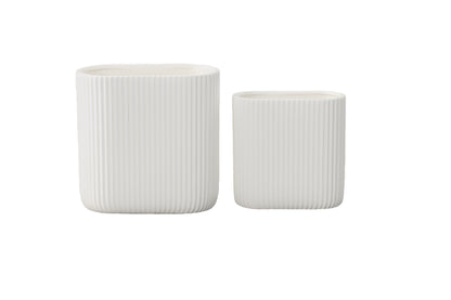 Ceramic Oval Pot Gloss Finish White