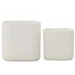 Remi Corrugated Column Ceramic Oval Planter Set (Set of 2)