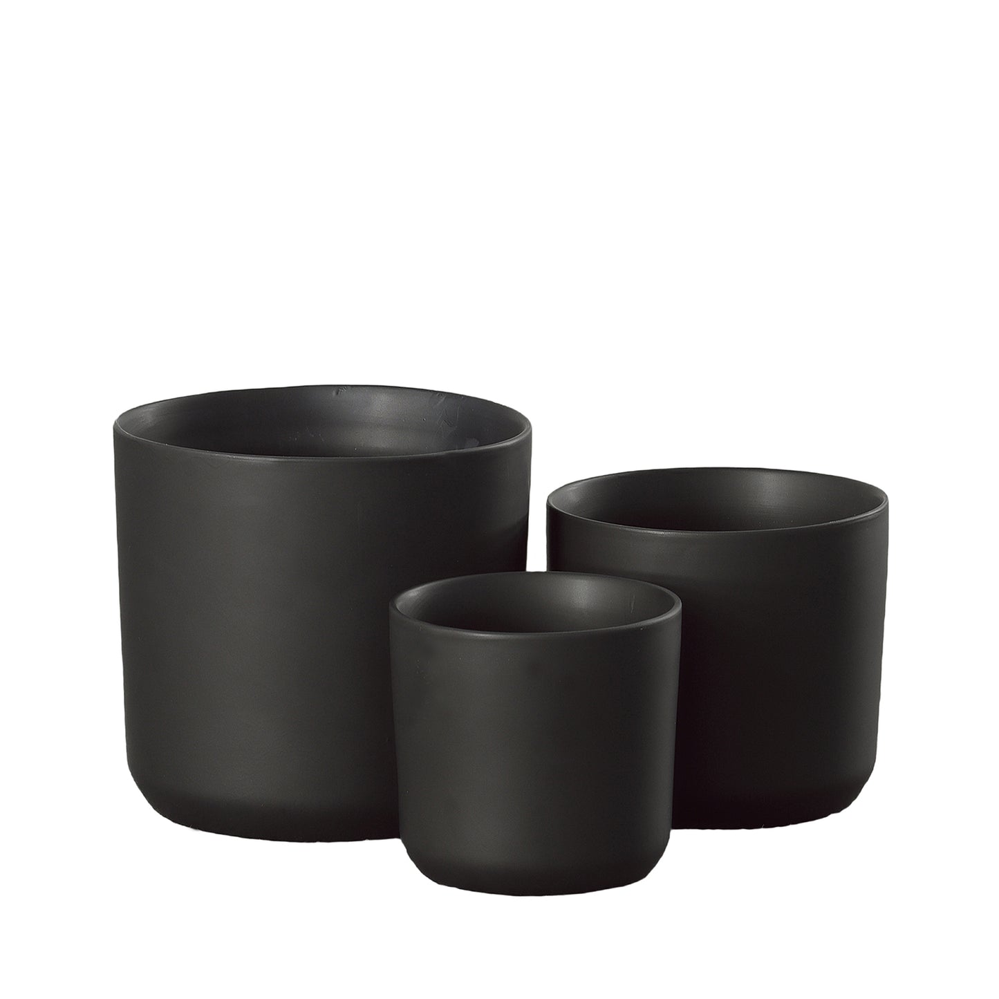 Neylan Matte Blue Ceramic Pot Set (Set of 3)