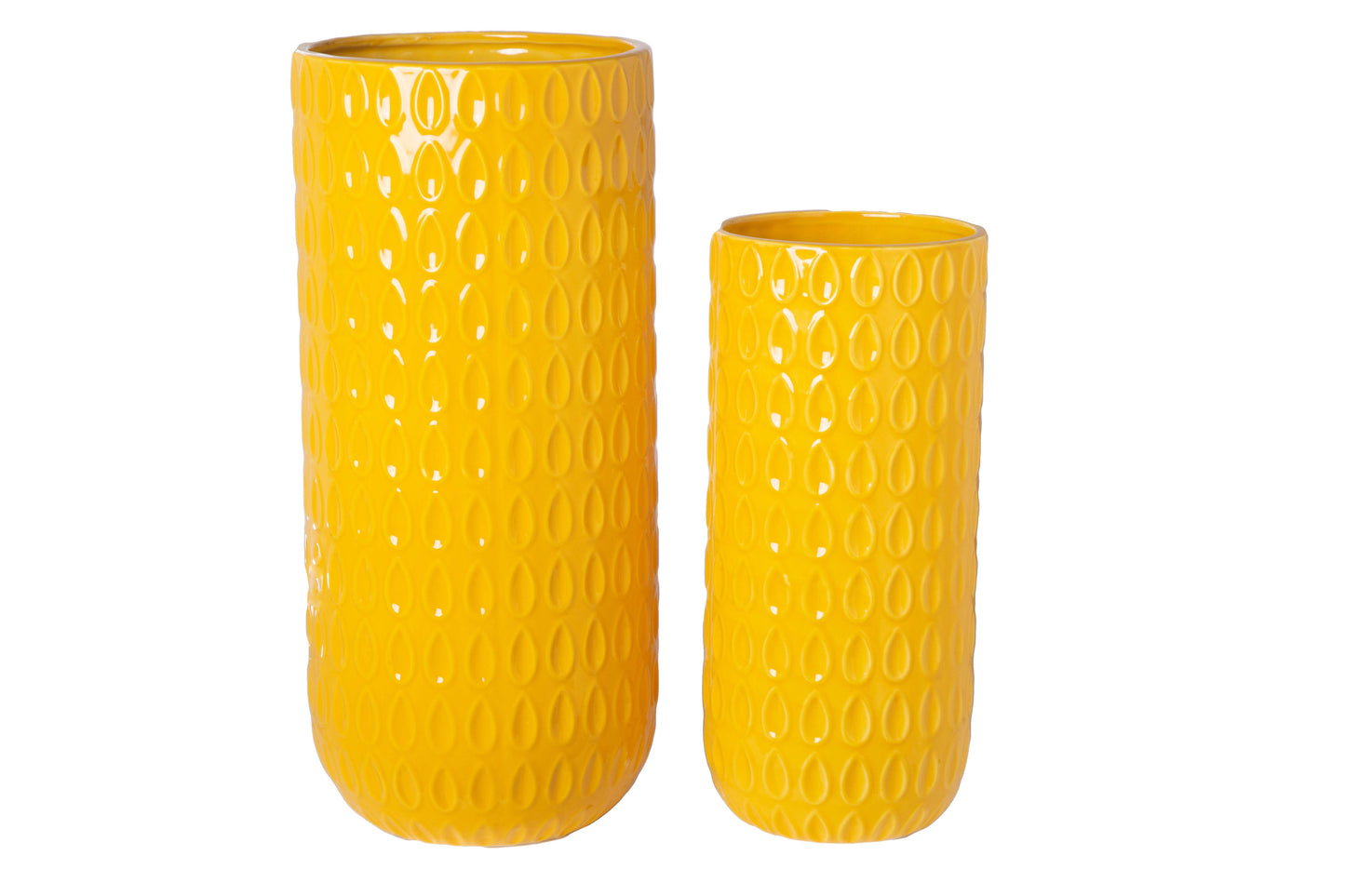 Ceramic Tall Round Pot Matte Finish-16.50"H