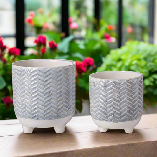 Quendra Geometric Tripod Planter Set (Set of 2)