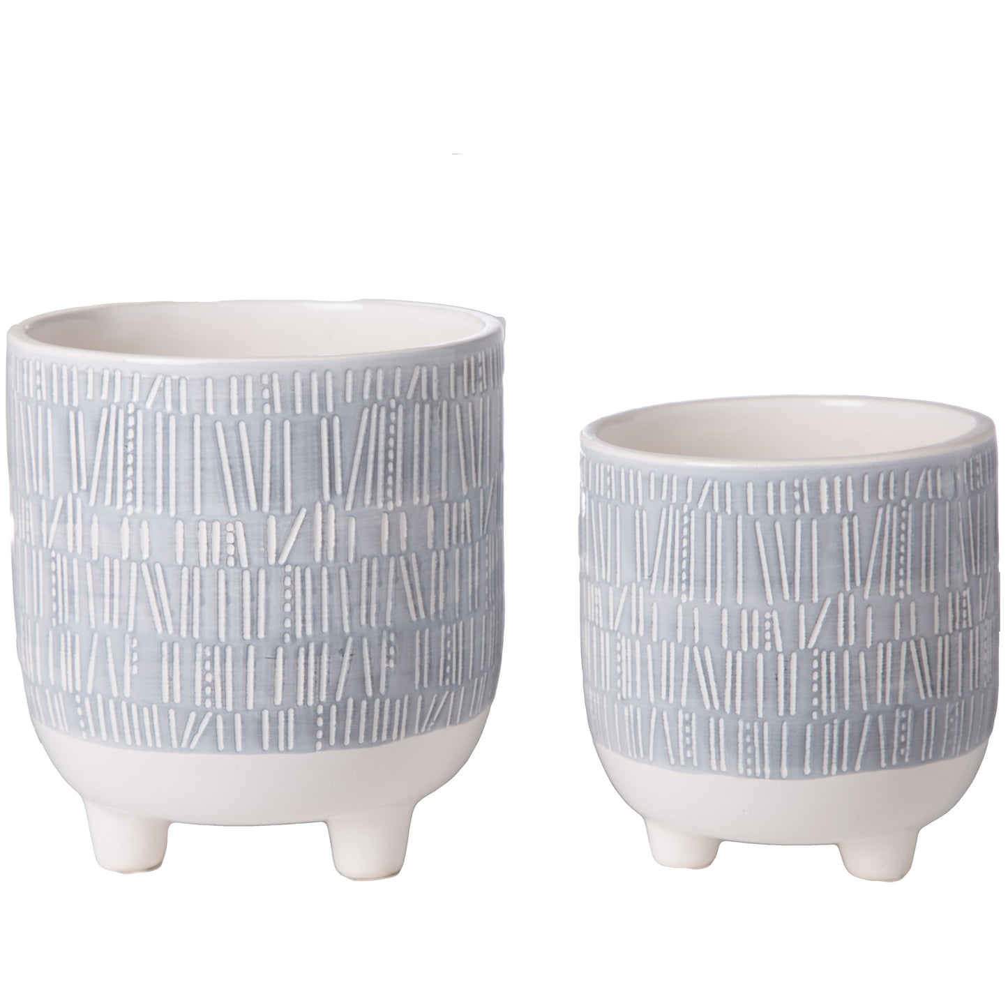 Rivelle Abstract Line Tripod Planter Set (Set of 2)