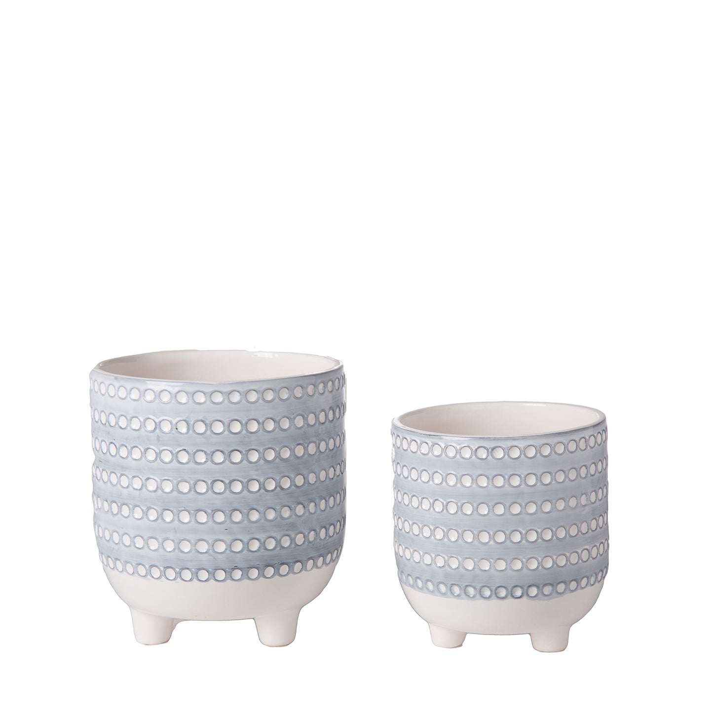 Zyara Baby Blue Tripod Planter Set (Set of 2)