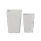 Flyn Ceramic Square Corrugated Vase (Set of 2)
