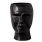 Ceramic Round Pixelated Man's Head Pot Matte Finish