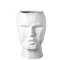 Ceramic Round Pixelated Man's Head Pot Matte Finish