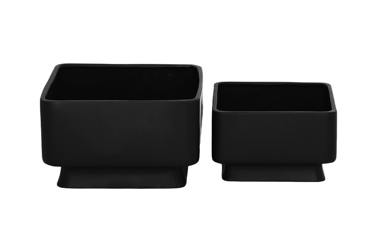 Ceramic Square Pot Matte Finish-7.75"H
