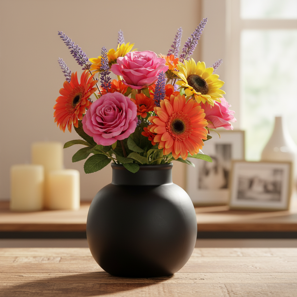 Jaxine Ceramic Bellied Vase