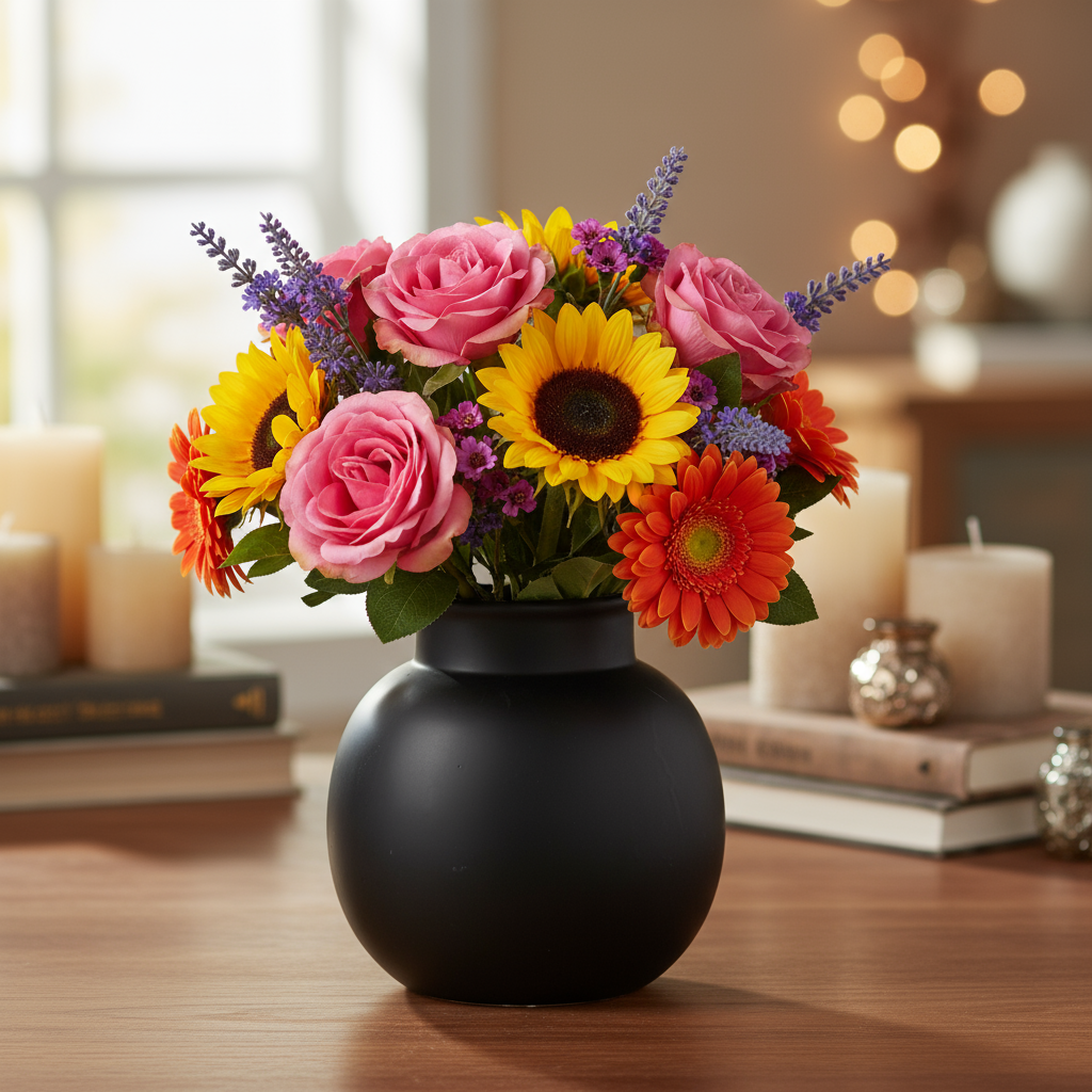 Jaxine Ceramic Bellied Vase