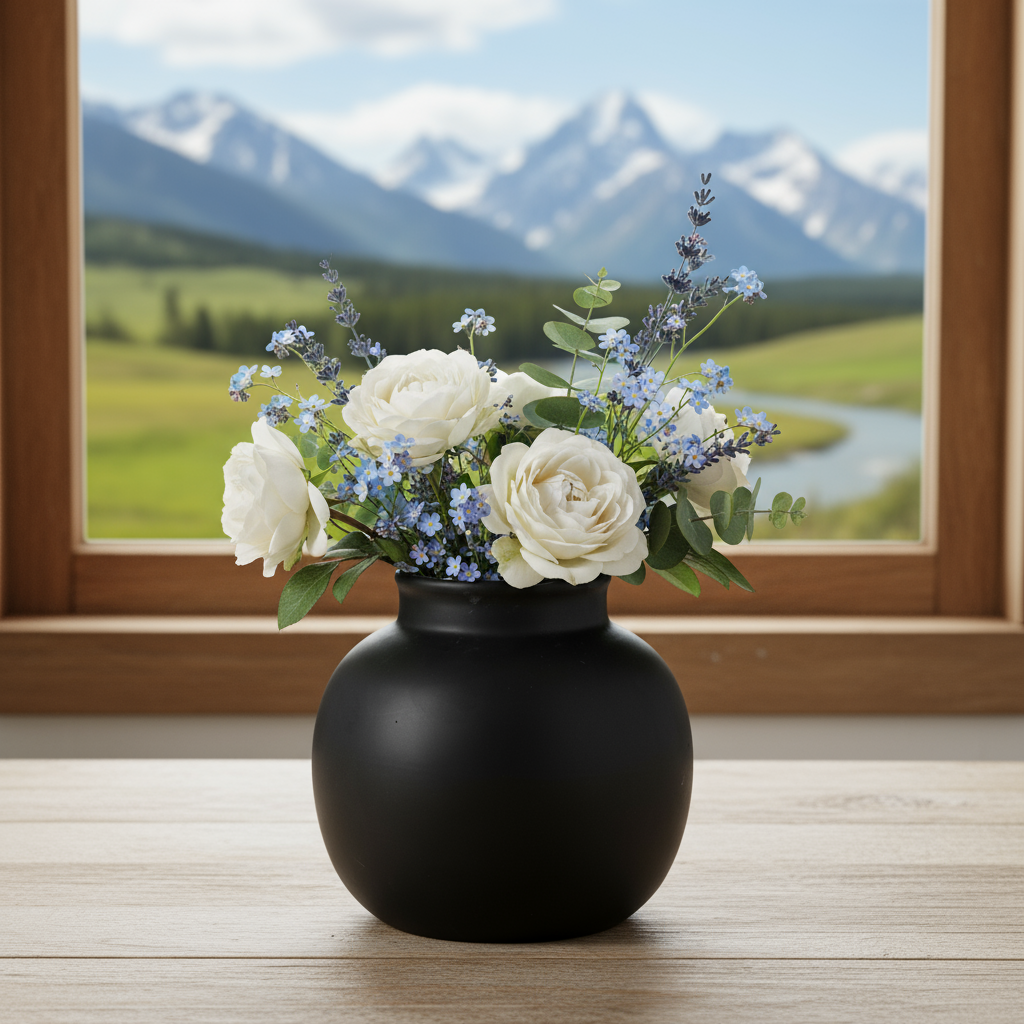 Jaxine Ceramic Bellied Vase