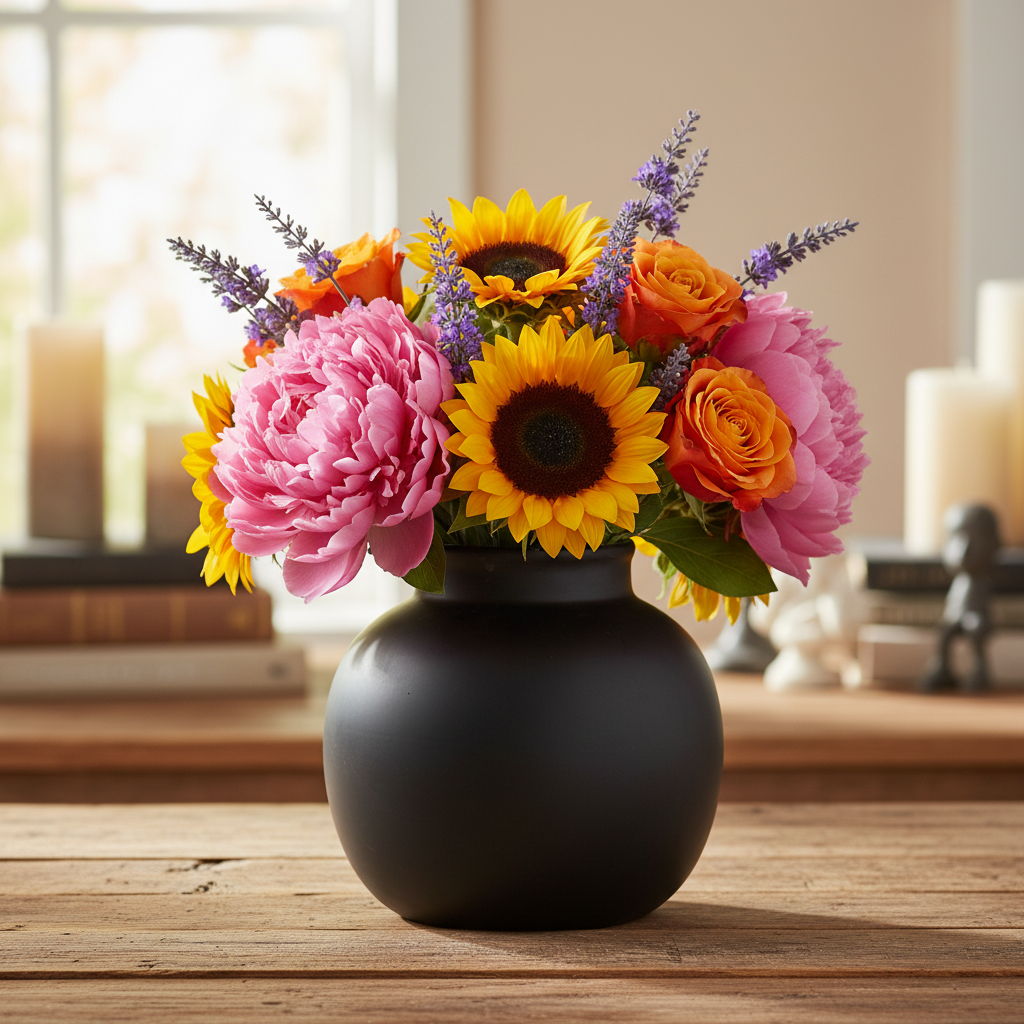 Jaxine Ceramic Bellied Vase