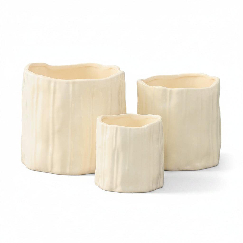 Marcie Cream Ceramic Planter (Set of 3)