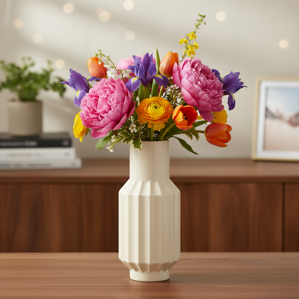 Jiya Ceramic Round Bottle Vase