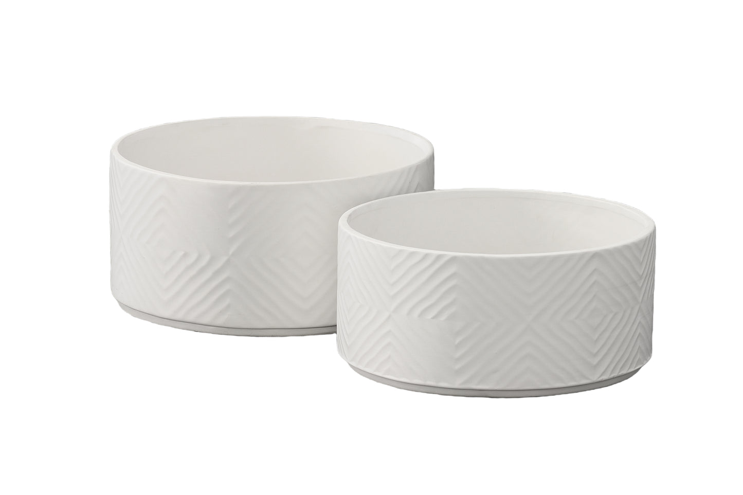 Ceramic Round Wide Pot Matte Finish White-6.25"H -240