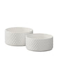 Belvoir White Ceramic Diamond Pattern Planter Set (Set of 2)