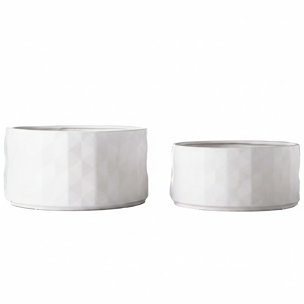 Liam Geometric Ceramic Planters (Set of 2)
