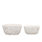 Rosven White Marble Oval Pot Set (Set of 2)