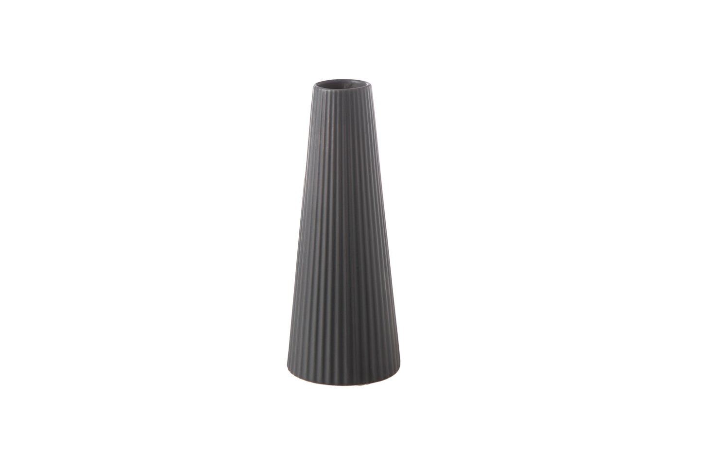 Ceramic Round Vase Matte Finish Gray-10.00"H