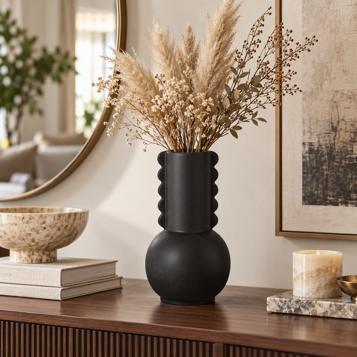Dorel Round Bellied Ceramic Vase
