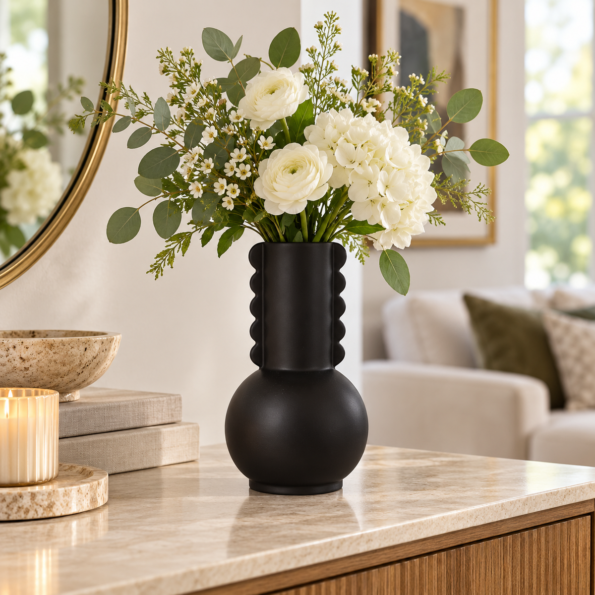 Dorel Round Bellied Ceramic Vase