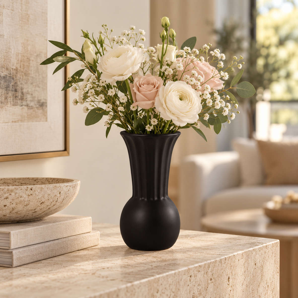 Astoria Ceramic Round Bellied Vase