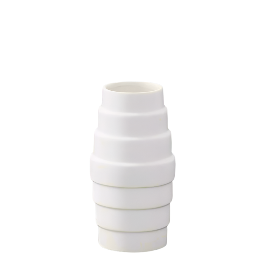 Rhenna Layered Design Round Ceramic Vase
