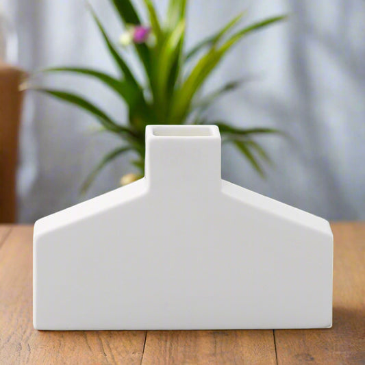 Kneena Ceramic Flat Bottle Vase