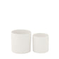 Ollie Ceramic Plain Round Pot (Set of 2)