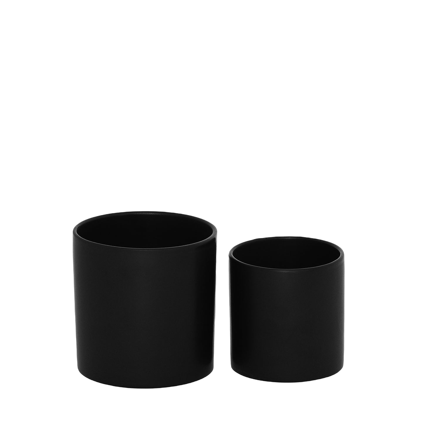 Ollie Ceramic Plain Round Pot (Set of 2)