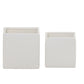 Ceramic Plain Square Pot Matte Finish-6.00"H