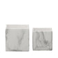 Marvello Black Marble Ceramic Square Pot (Set of 2)