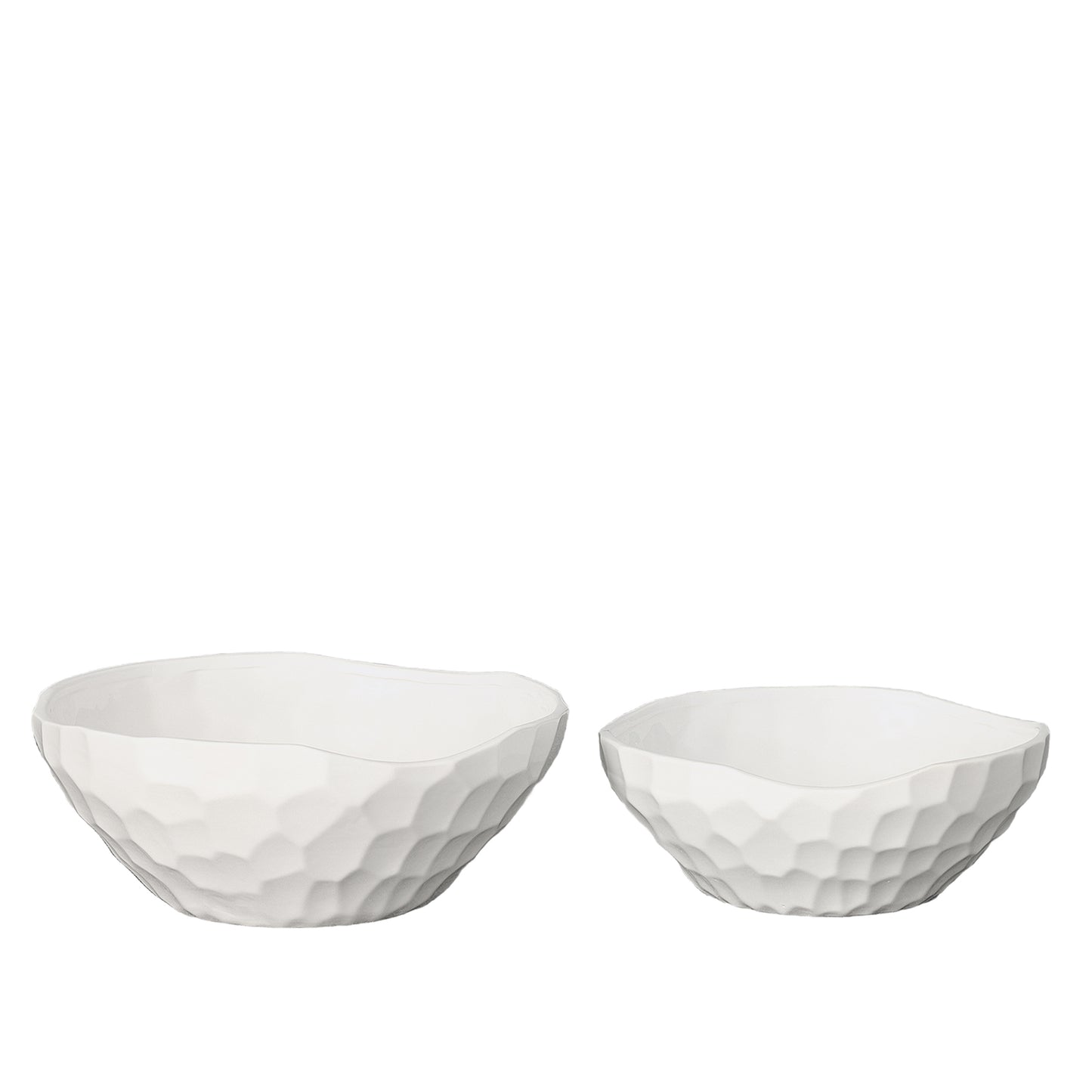 Elara Gloss White Ceramic Pot Set (Set of 2)