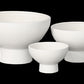 Ceramic Pot Set of Three Matte White-7.75"H
