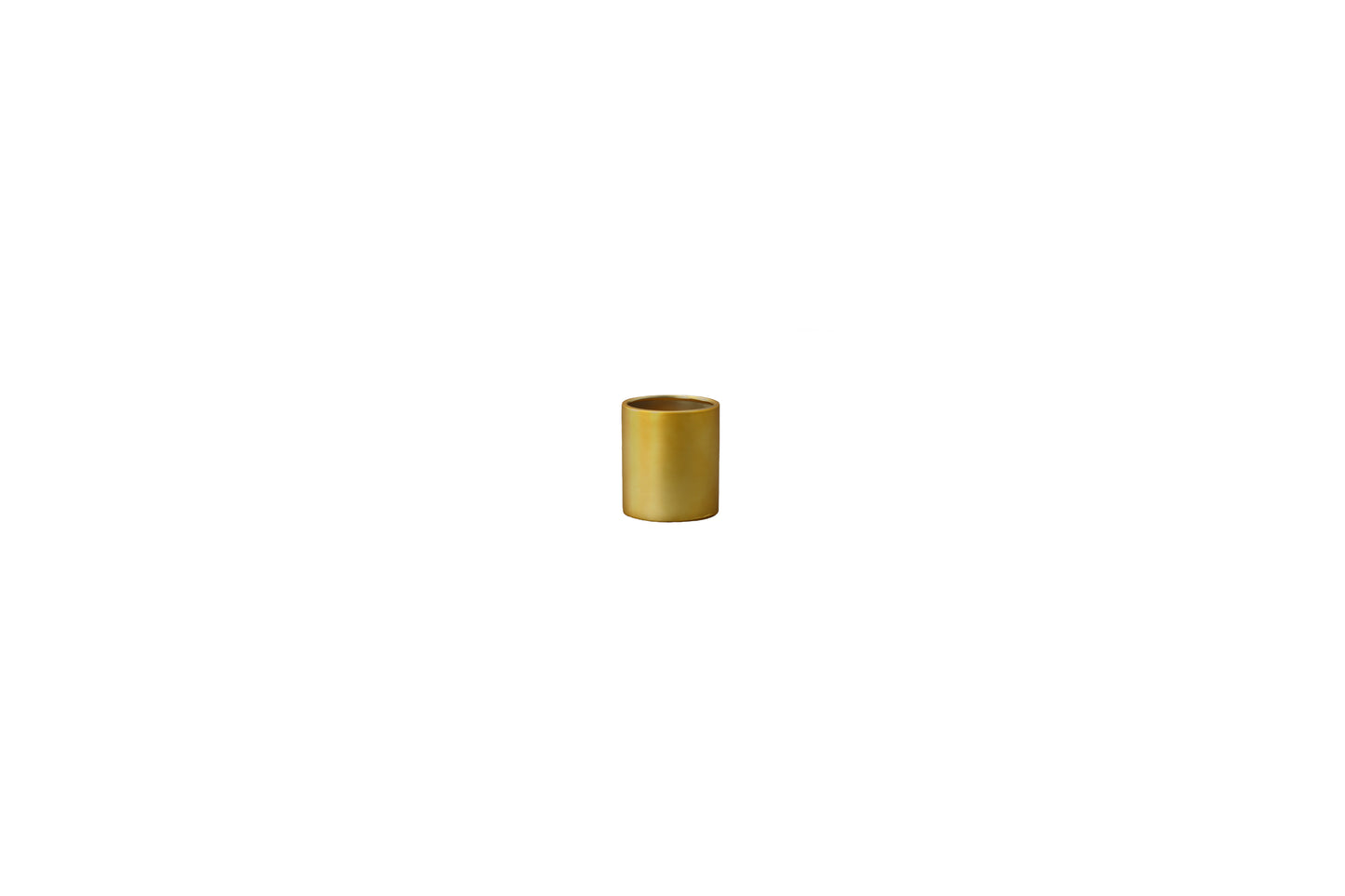 Ceramic Round Pot Gloss Finish Gold-7.00"H