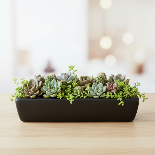 Alessia Ceramic Low Rectangle Pot