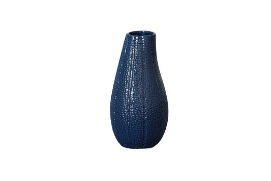 Ceramic Vase Gloss Finish Navy Blue..4.75"x4.75"x9.00"H