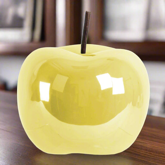 Zelia Pearlescent Ceramic Apple Figurine