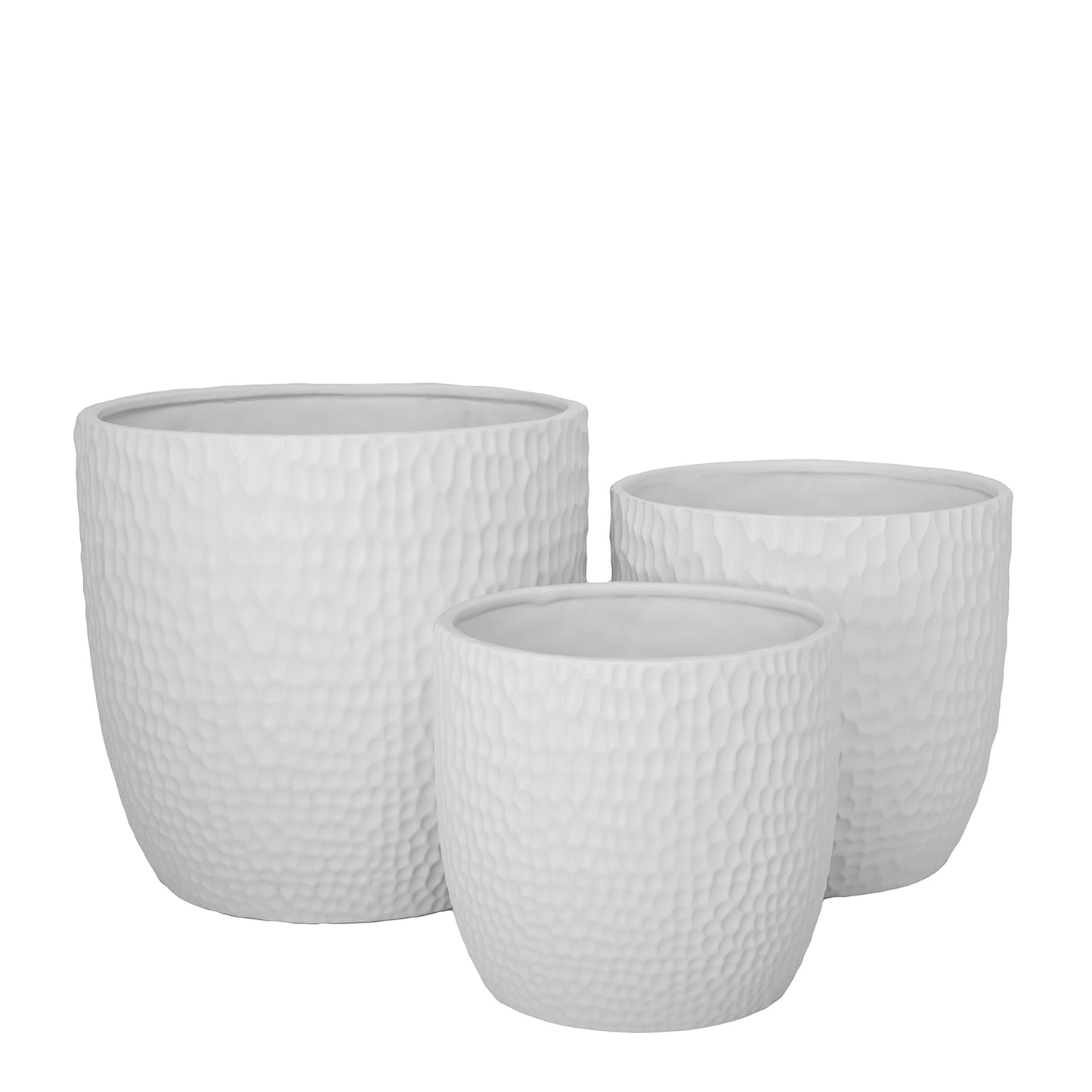 Faye Ceramic Round Planter Set (Set of 3)