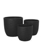 Faye Ceramic Round Planter Set (Set of 3)