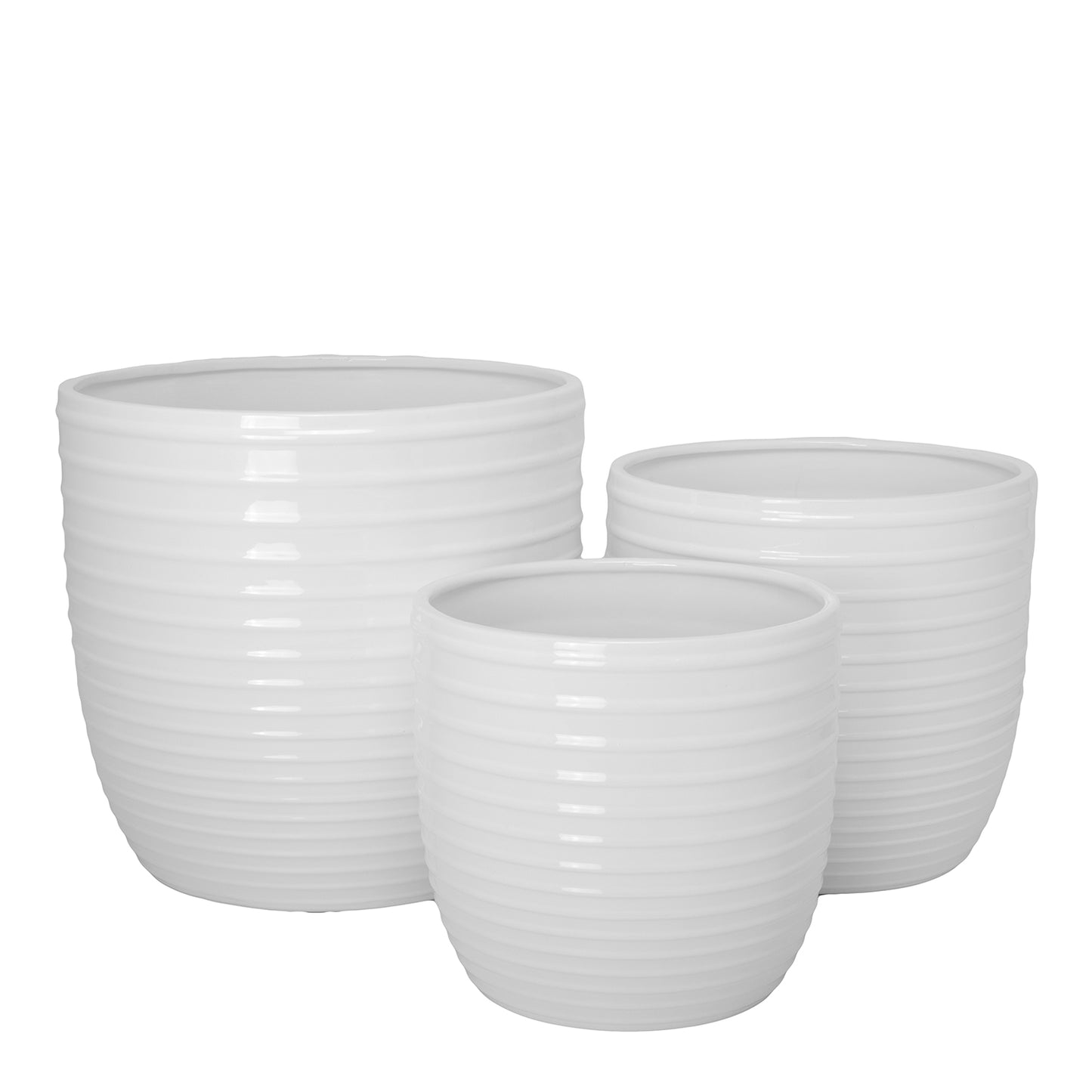 Loryne Layered Banded Planter Set (Set of 3)
