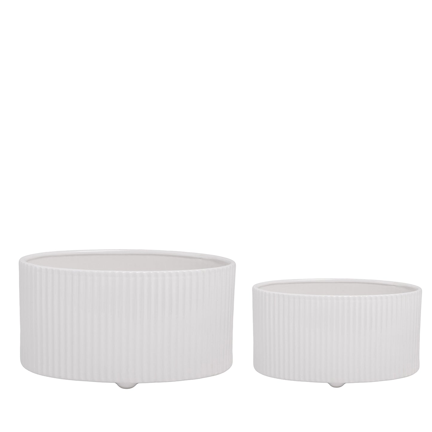 Avery Glossy Oval Vase Set (Set of 2)