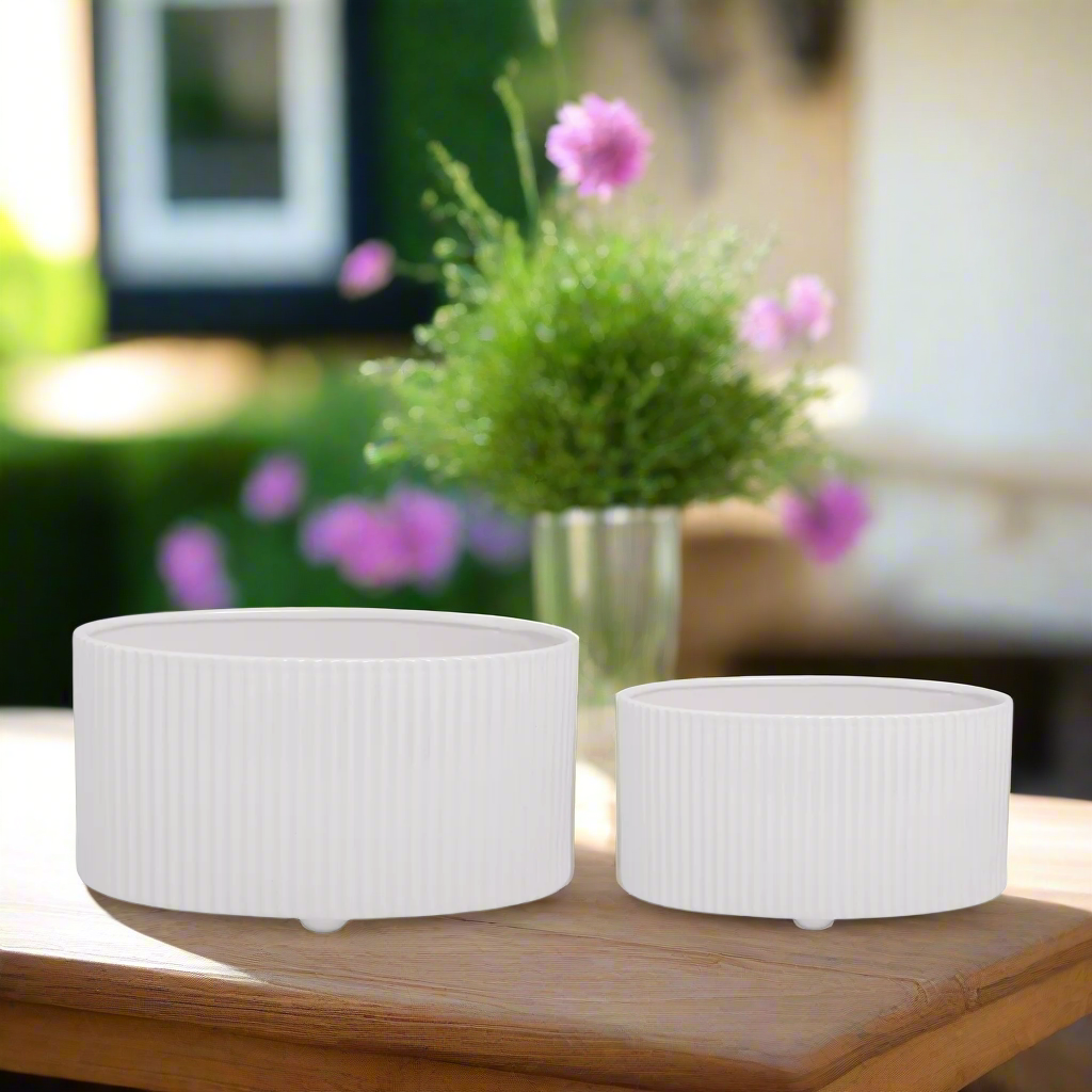 Avery Glossy Oval Vase Set (Set of 2)