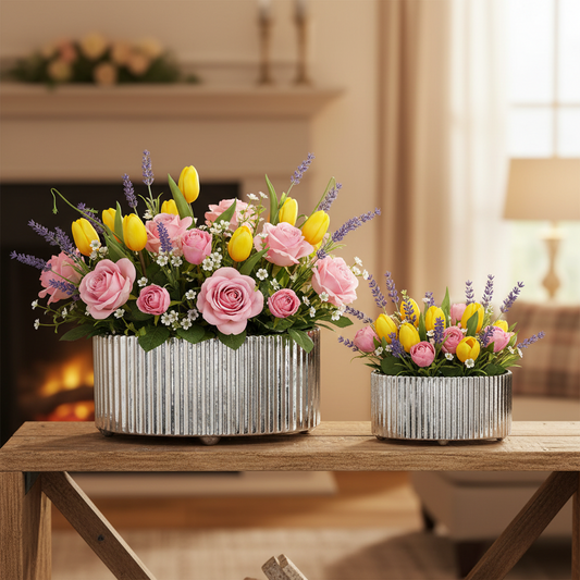 Lavi Oval Ceramic Vase Set (Set of 2)