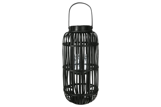 Wood Tall Round Lantern Painted Finish