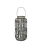Wood Tall Round Lantern Painted Finish