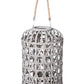 Wood Round Lantern Weathered Finish Wash