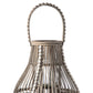 Wood Round Bellied Lantern Natural Finish
